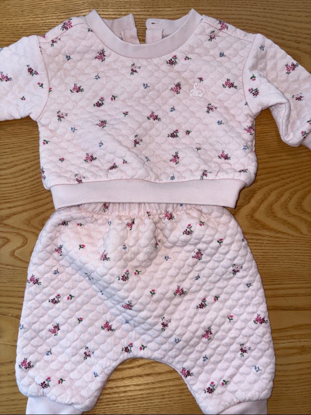 GAP Pink Quilted Floral Two-Piece Set